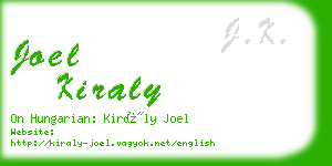joel kiraly business card